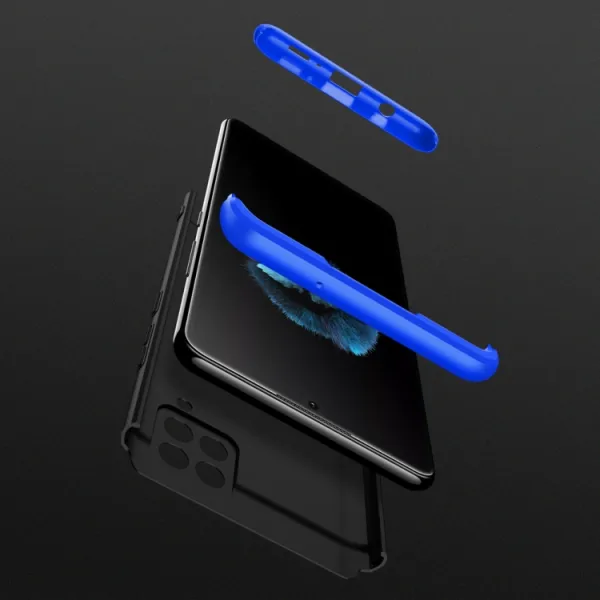 360° Ochranný kryt Samsung Galaxy A42 5G čierny-modrý