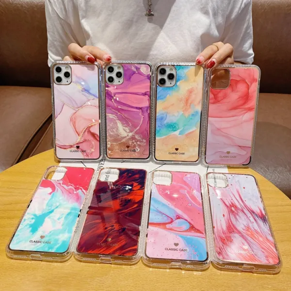 IMD MARBLE Ochranný kryt Apple iPhone 12 Pro Max RED