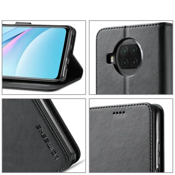 IMEEKE Peňaženkový kryt  Xiaomi Mi 10T Lite čierny