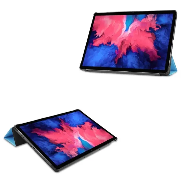 LEATHER Zaklápací obal Lenovo Tab P11 / P11 5G / P11 Plus svetlomodrý