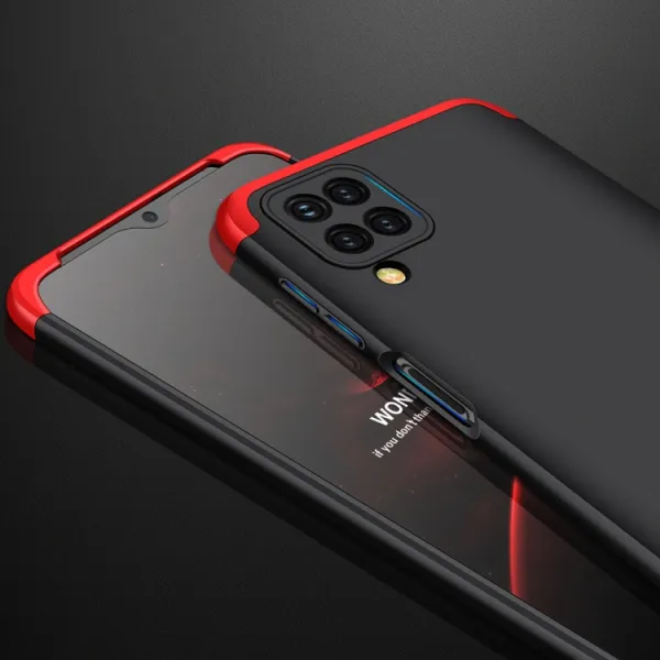 360° Ochranný kryt Samsung Galaxy A12 / M12 čierny-červený