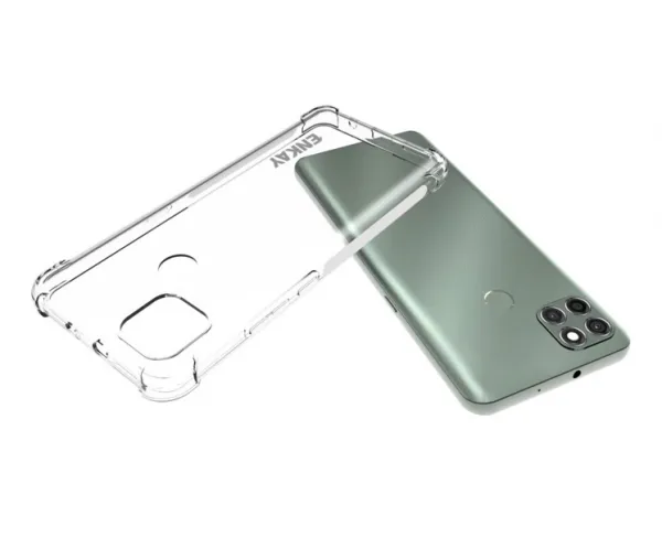ENKAY AIRBAG Extra odolný kryt Motorola Moto G9 Power  priehľadný