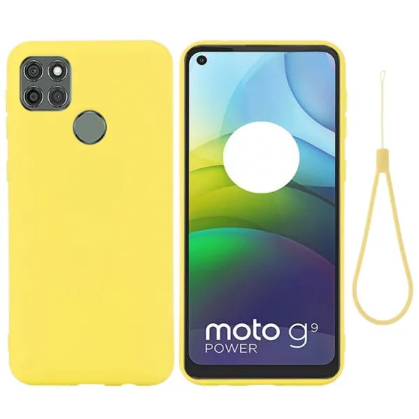 RUBBER Gumený kryt Motorola Moto G9 Power  žltý