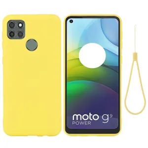 RUBBER Gumený kryt Motorola Moto G9 Power  žltý