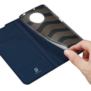 DUX DUCIS Skin Pro knižkové kožené puzdro na Xiaomi Poco M3 / Redmi 9T, modré