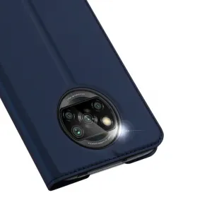 DUX DUCIS Skin Pro knižkové kožené puzdro na Xiaomi Poco M3 / Redmi 9T, modré