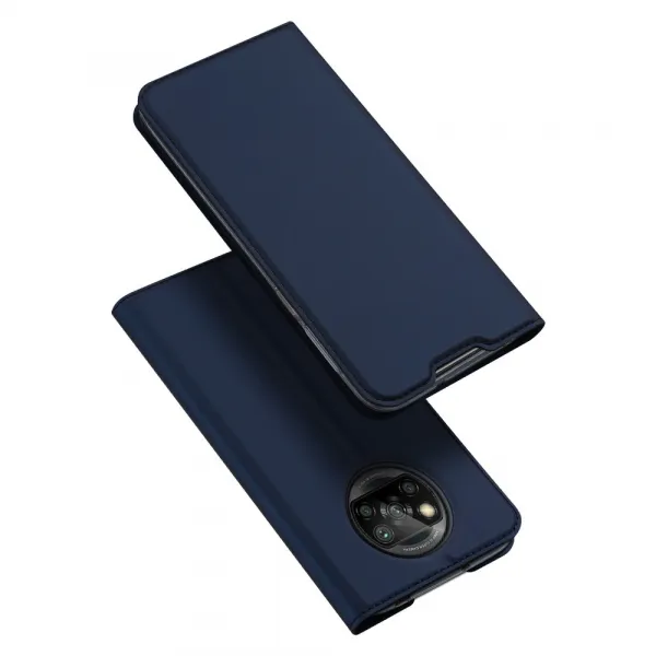 DUX DUCIS Skin Pro knižkové kožené puzdro na Xiaomi Poco M3 / Redmi 9T, modré