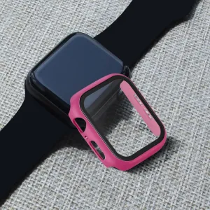 ENKAY Obal s tvrdeným sklom pre Apple Watch6 / SE / 5 / 4 (44mm) ružový