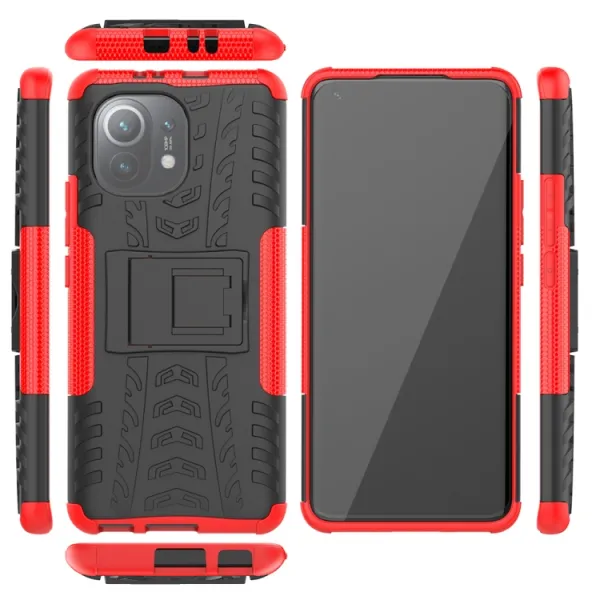 STAND Extra odolný obal Xiaomi Mi 11 červený