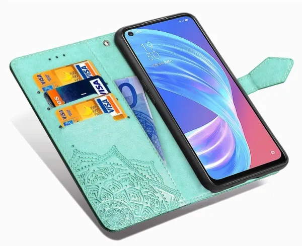 ART Peňaženkový kryt OPPO A52 ORNAMENT šedý
