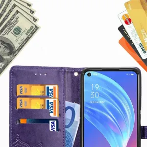 ART Peňaženkový kryt OPPO A52 ORNAMENT šedý