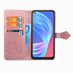 ART Peňaženkový kryt OPPO A52 ORNAMENT ružový