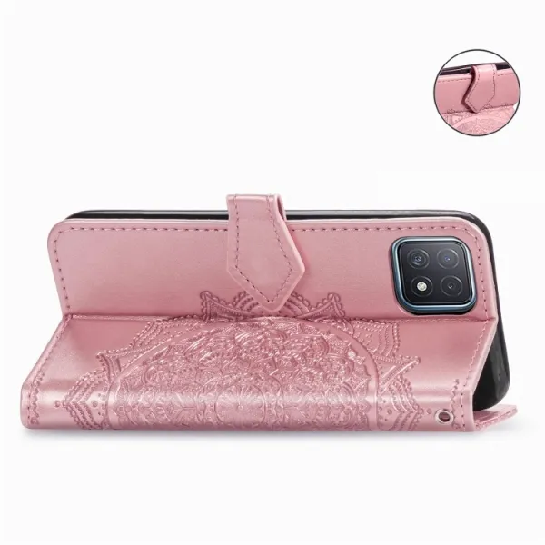 ART Peňaženkový kryt OPPO A52 ORNAMENT ružový