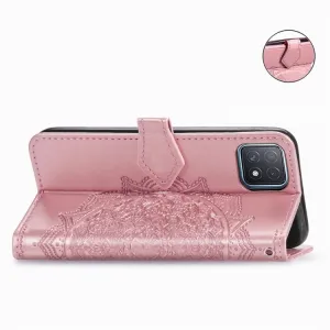 ART Peňaženkový kryt OPPO A52 ORNAMENT ružový