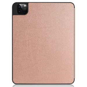 LEATHER Zaklápací obal Apple iPad Pro 11 (2022 / 2021 / 2020 / 2018) ružový
