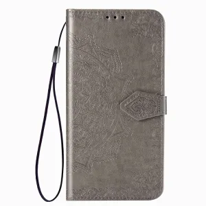 ART Peňaženkový kryt OPPO A52 ORNAMENT šedý