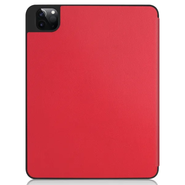LEATHER Zaklápací obal Apple iPad Pro 11 (2022 / 2021 / 2020 / 2018) červený