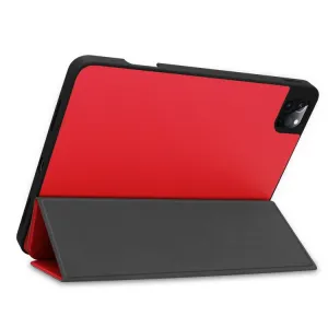 LEATHER Zaklápací obal Apple iPad Pro 11 (2022 / 2021 / 2020 / 2018) červený