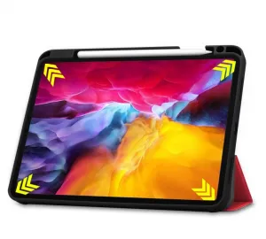 LEATHER Zaklápací obal Apple iPad Pro 11 (2022 / 2021 / 2020 / 2018) červený
