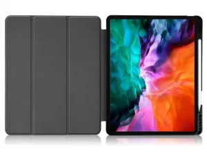 LEATHER Zaklápací obal Apple iPad Pro 12.9 2022 / 2021 šedý