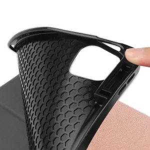 LEATHER Zaklápací obal Apple iPad Pro 12.9 2022 / 2021 ružový