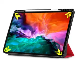 LEATHER Zaklápací obal Apple iPad Pro 12.9 2022 / 2021 červený