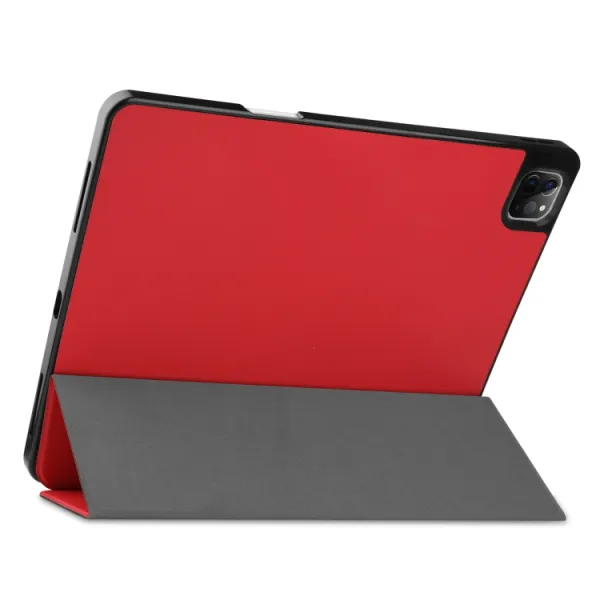 LEATHER Zaklápací obal Apple iPad Pro 12.9 2022 / 2021 červený