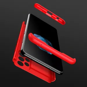 360° Ochranný kryt Samsung Galaxy A72 červený