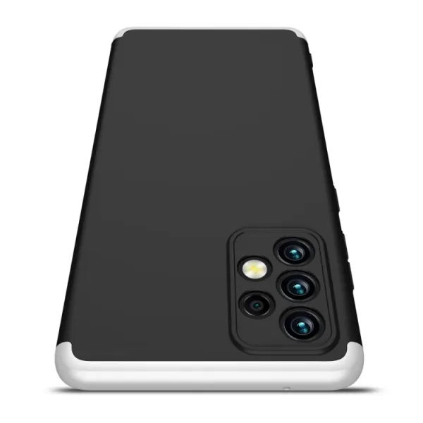 360° Ochranný kryt Samsung Galaxy A72 čierny-strieborný
