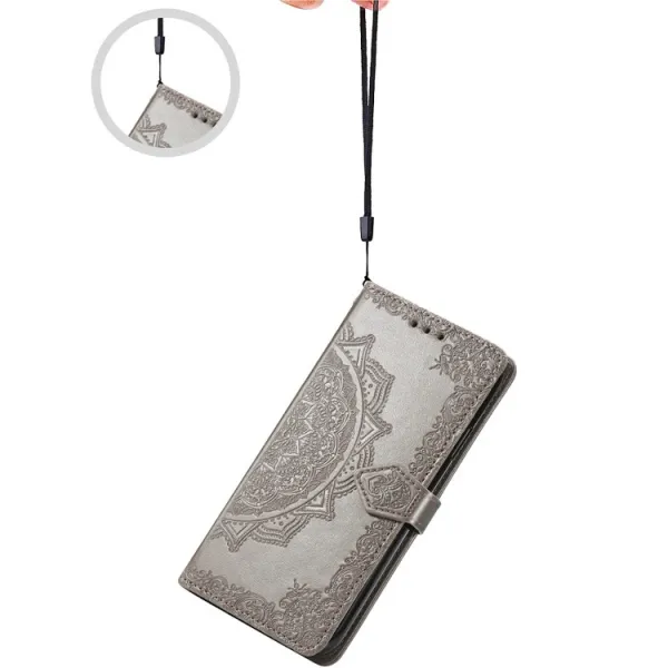 ART Peňaženkový kryt Google Pixel 5a 5G ORNAMENT šedý