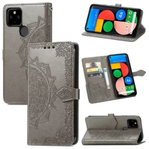 ART Peňaženkový kryt Google Pixel 5a 5G ORNAMENT šedý