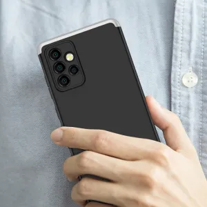 360° Ochranný kryt Samsung Galaxy A72 čierny-strieborný