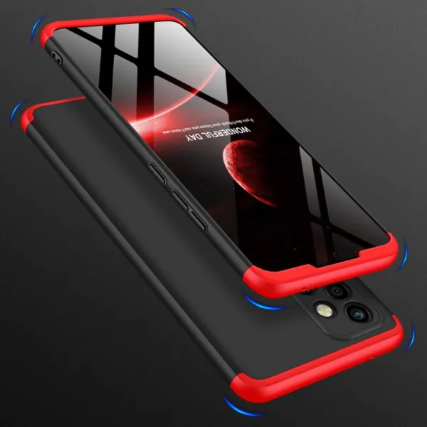 360° Ochranný kryt Samsung Galaxy A72 čierny-červený