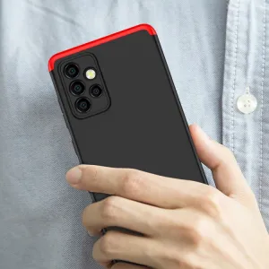 360° Ochranný kryt Samsung Galaxy A72 čierny-červený