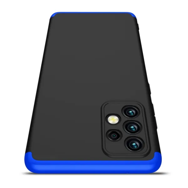 360° Ochranný kryt Samsung Galaxy A72 čierny-modrý
