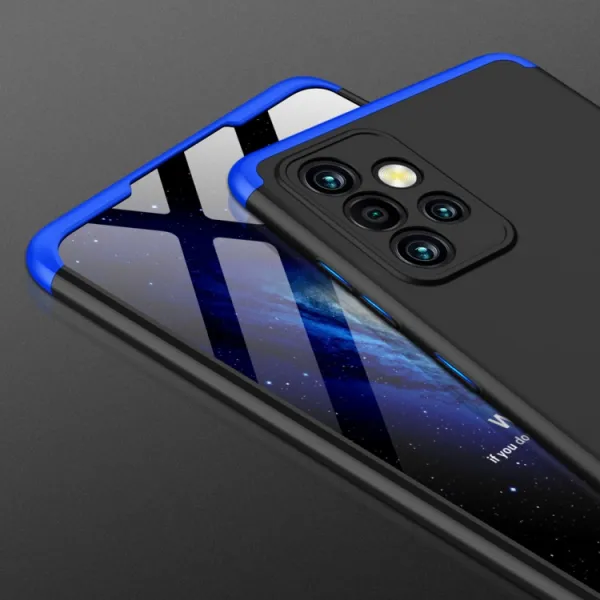 360° Ochranný kryt Samsung Galaxy A72 čierny-modrý