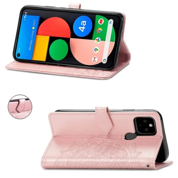 ART Peňaženkový kryt Google Pixel 5a 5G ORNAMENT ružový