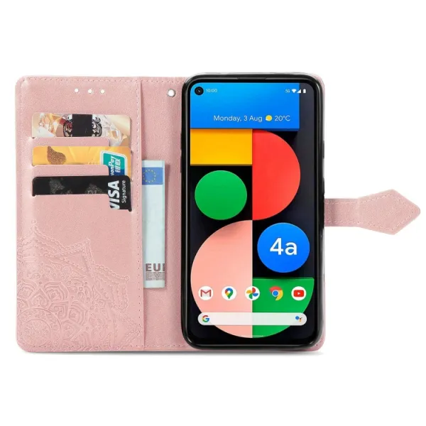 ART Peňaženkový kryt Google Pixel 5a 5G ORNAMENT ružový