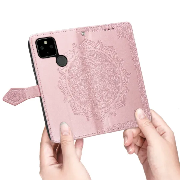 ART Peňaženkový kryt Google Pixel 5a 5G ORNAMENT ružový
