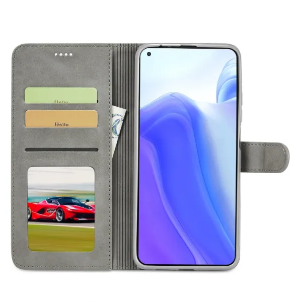 IMEEKE Peňaženkový kryt Xiaomi Redmi Note 10 / Note 10S šedý