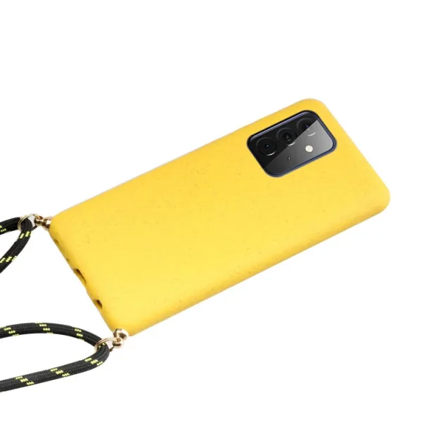 ROPE Kryt so šnúrkou Samsung Galaxy A72 žltý