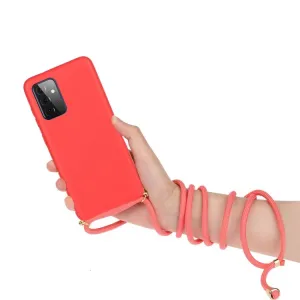 ROPE Kryt so šnúrkou Samsung Galaxy A72 červený