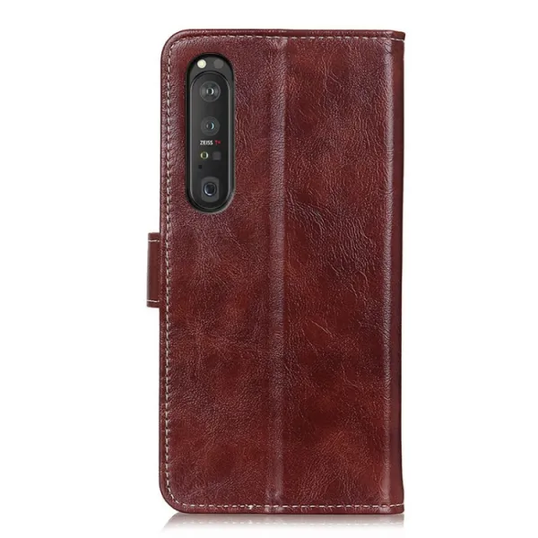 RETRO Peňaženkový obal Sony Xperia 1 III hnedý