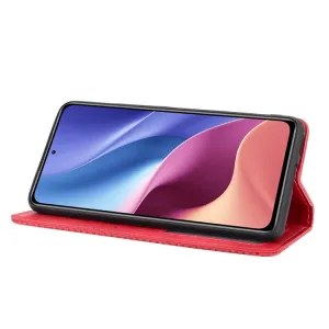 BUSINESS Peňaženkový kryt Xiaomi Poco F3 červený