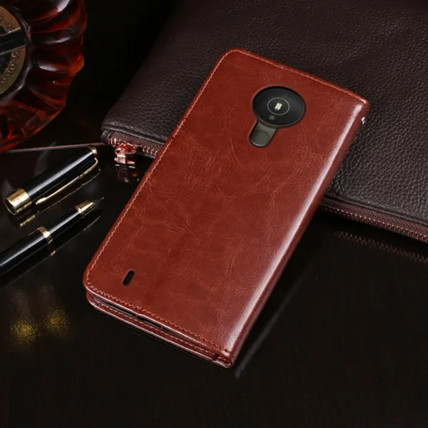 IDEWEI Peňaženkový kryt Nokia 1.4 ružový
