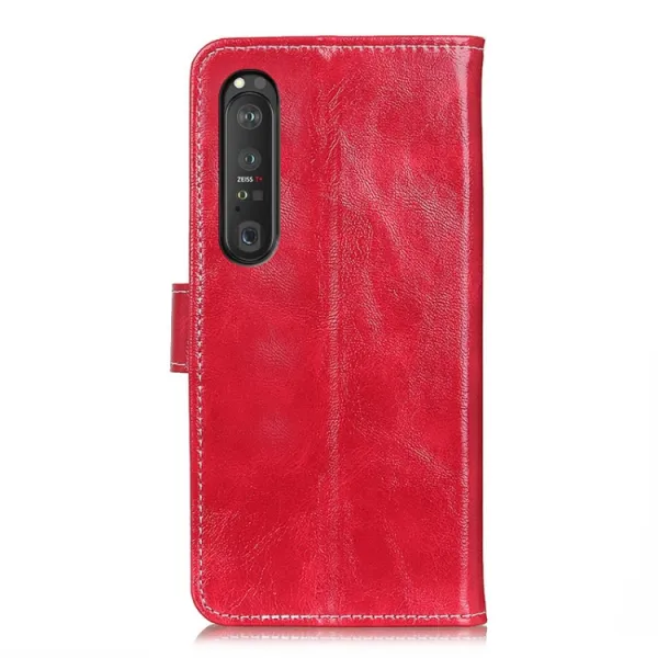 RETRO Peňaženkový obal Sony Xperia 1 III červený