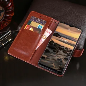 IDEWEI Peňaženkový kryt Nokia 1.4 ružový