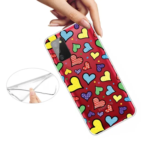 ART Silikónový kryt Samsung Galaxy A02s HEARTS