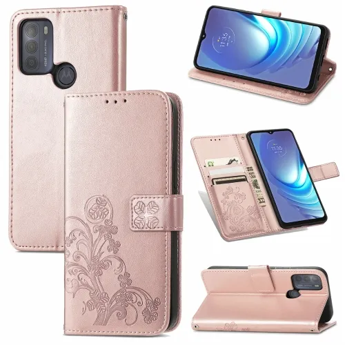 ART Peňaženkový kryt Motorola Moto G50 FLOWERS ružový