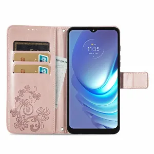 ART Peňaženkový kryt Motorola Moto G50 FLOWERS ružový
